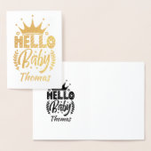 hallo Baby met de naam van Crown Baby Folie Kaarten (Display)