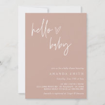 hallo Baby minimalistisch Baby shower Girl Boho