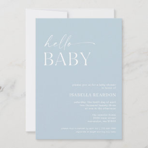 hallo Baby minimalistisch Baby shower Kaart