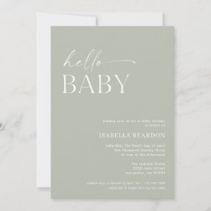 hallo Baby minimalistisch Baby shower Kaart