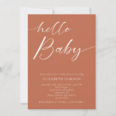 Hallo Baby minimalistisch boho-Baby shower voor ko Kaart (Voorkant)