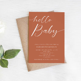 Hallo Baby minimalistisch boho-Baby shower voor ko Kaart