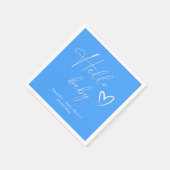 Hallo Baby Minimalistisch eenvoudig blauw Servet (Hoek)