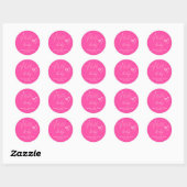 Hallo Baby Minimalistisch eenvoudig roze Ronde Sticker (Vel)