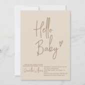 Hallo Baby Minimalistisch genderneutraal Baby show Kaart (Voorkant)