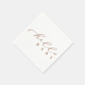 Hallo Baby Minimalistisch Script-Baby shower Servet (Hoek)