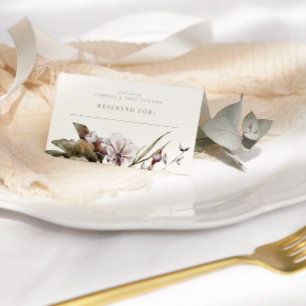 HALLO BABY   Minimalistische Sage & Ivoor Welkom Plaatskaartje