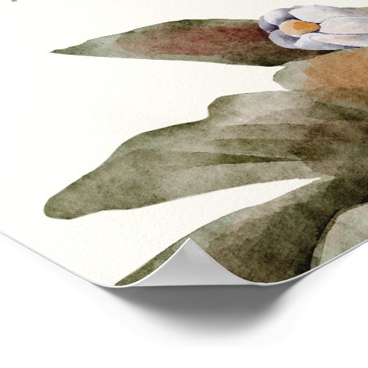 HALLO BABY | Minimalistische Sage & Ivoor Welkom Poster (Hoek)