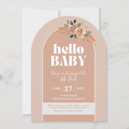 Hallo Baby, Modern Arch Baby shower Kaart