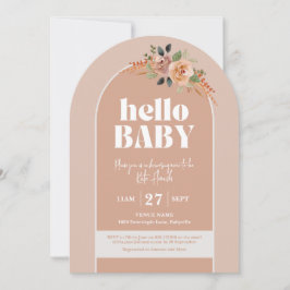Hallo Baby, Modern Arch Baby shower Kaart