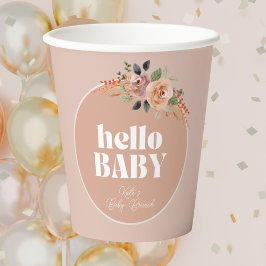 Hallo Baby, Modern Baby shower Papieren Bekers
