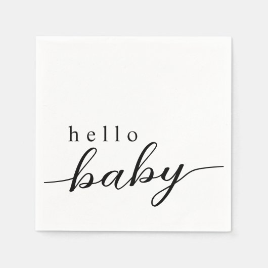 hallo Baby Modern Baby shower Servet (Voorkant)