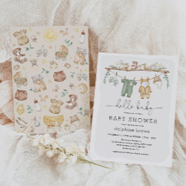 Hallo Baby Modern Boho Baby Kleren Neutrale Douche Kaart