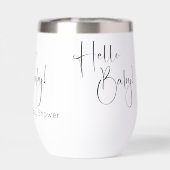 Hallo Baby Modern Script-Baby shower (Achterkant)