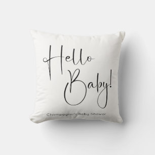 Hallo Baby Modern Script-Baby shower Kussen