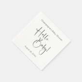Hallo Baby Modern Script-Baby shower Servet (Hoek)