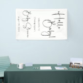 Hallo Baby Modern Script-Baby shower Spandoek (Beurs)