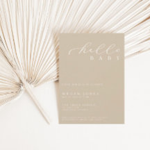 Hallo Baby Modern Script Minimalistisch Baby showe