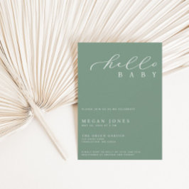 Hallo Baby Modern Script Minimalistisch Baby showe Kaart