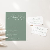 Hallo Baby Modern Script Minimalistisch Baby showe Kaart