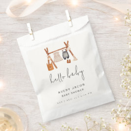 Hallo Baby | Mooie Boho Kleren Baby Shower Bedankzakje