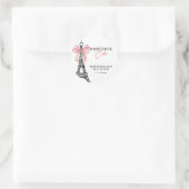 Hallo Baby Moppie Strik Parijs Baby Shower Ronde Sticker (Tas)