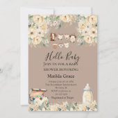 Hallo Baby Neutraal All Beige Kaart (Voorkant)