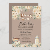 Hallo Baby Neutraal All Beige Kaart (Voorkant / Achterkant)