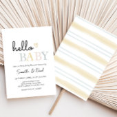 Hallo Baby Neutraal minimalistisch Baby shower Kaart