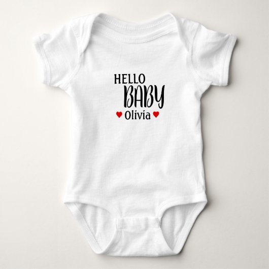 Hallo Baby Olivia Rode Harten Romper (Voorkant)