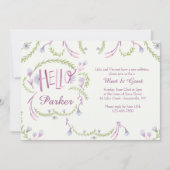 hallo Baby ontmoeten en Greet Uitnodiging (Voorkant)