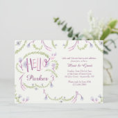 hallo Baby ontmoeten en Greet Uitnodiging (Staand voorkant)