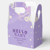 hallo Baby Paars Dream Baby shower Bedankdoosjes (Geopend)