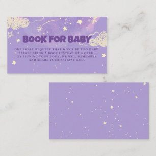 hallo Baby Paarse Dream Book Request Baby shower Informatiekaartje