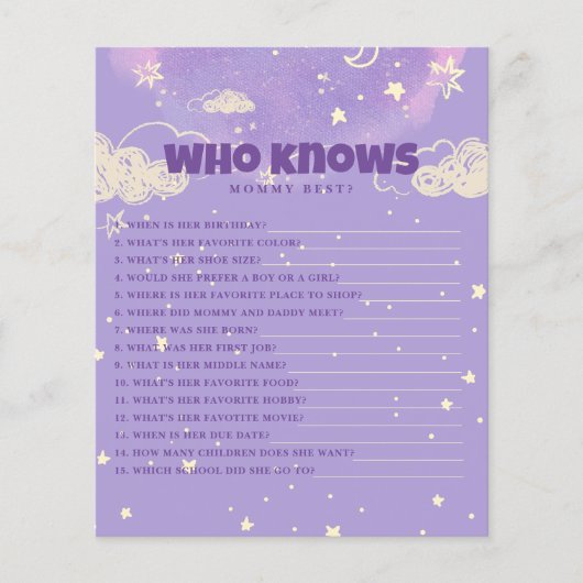 hallo Baby Paarse droom die mama Baby kent (Voorkant)