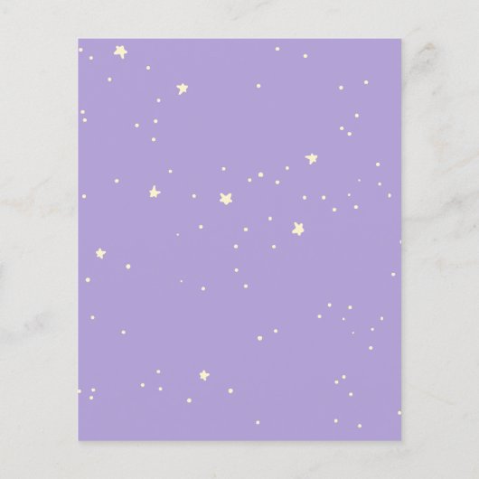 hallo Baby Paarse droom wil Baby shower (Achterkant)