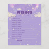 hallo Baby Paarse droom wil Baby shower (Voorkant)