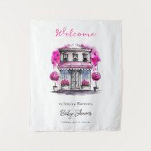 Hallo Baby Parijs Frans Roze Zwart Babyfeestje