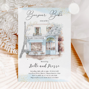 Hallo Baby Parijs Parijse Franse Baby Shower Kaart