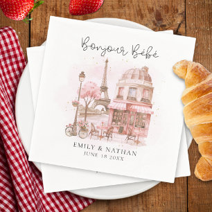 Hallo Baby Paris Café Baby Shower Servet