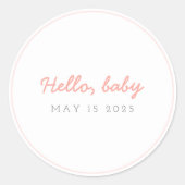 Hallo Baby Peach Sticker (Voorkant)