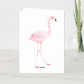 Hallo Baby Pink Flamingo Folie Wenskaart (Achterkant)