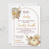 Hallo Baby Pumpkin Baby shower Uitnodiging (Voorkant)