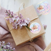 Hallo Baby Rainbow en Star aangepaste foto Ronde Sticker