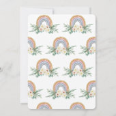 Hallo Baby Regenboog Bloemrijke Waterverf Baby Sho Kaart (Achterkant)