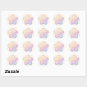 Hallo Baby Regenboog en Sterren Pastel Ronde Sticker (Vel)