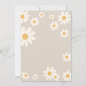 Hallo Baby Retro Boho Daisy Baby shower Uitnodigin Kaart (Achterkant)