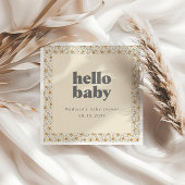Hallo Baby Retro Boho Daisy Custom Servet