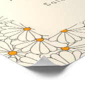 Hallo Baby Retro Boho Daisy Welkom Poster (Hoek)