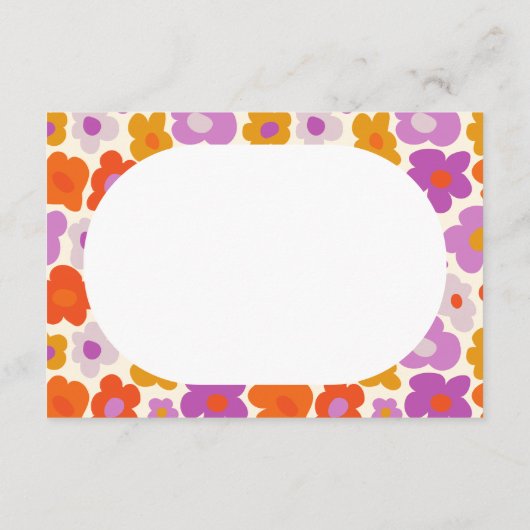 Hallo Baby Retro Daisy Baby shower Dank u Bedankkaart (Achterkant)